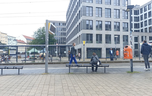 plush74 modern urban plaza with tram stop 2