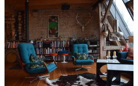 Stedelijke loft met tuin op het dak