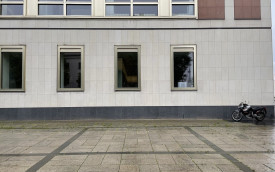 MODERN BUILDING FACADE WITH WINDOWS