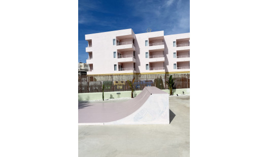plush74 location scout ibiza streets graphic funky rental pink film photo event pink hotel pool car21