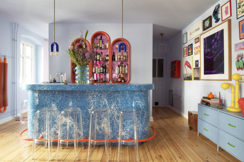 plush 74 colorful playful apartment with bar 71411 20