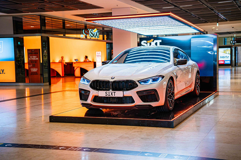 plush74 ber airport promotion points arrivals hall 2