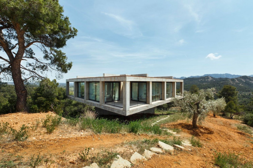 plush74 location photo film architecture conrete nature house madrid spain16