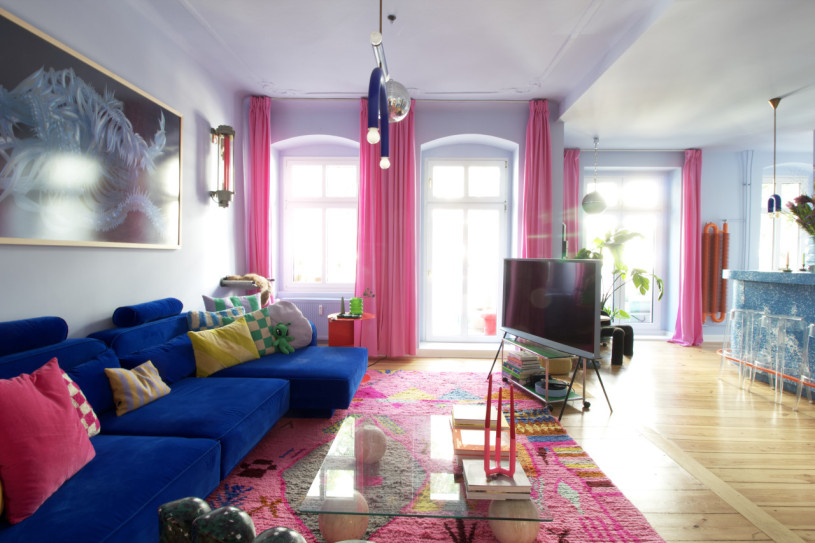 plush 74 colorful playful apartment with bar 71411 21