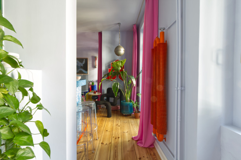 plush 74 colorful playful apartment with bar 71411 6